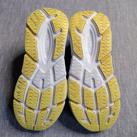 HOKA Infinite Womens Size 9.5 Neon Yellow Purple Athletic Running Shoes 1009649 - Picture 9 of 13